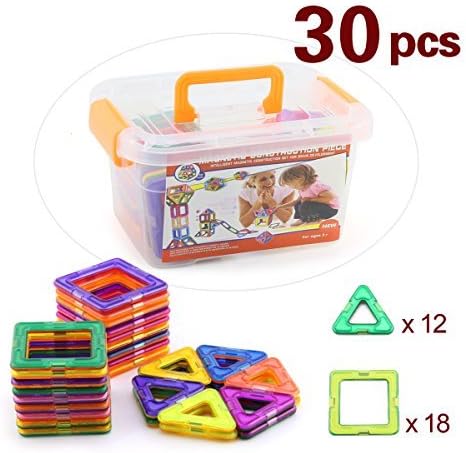 BAA SHOP Educational Magnetic Construction Building Blocks Toys,30 pcs Stacking Sets,Preschool Skills Educational Game Construction Kit.