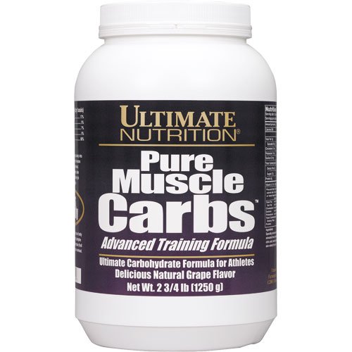 Ultimate Nutrition Pure Muscle Carbs Powder, Delicious Natural Fruit Punch, 2.75-Pound Plastic Jars (Pack of 2)