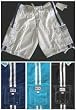 Body Surf by BASIX Mens Board Shorts Solid / 2 Side Stripes (4 color choices)