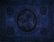 "Dark Blue Celtic Horses" 44" X 66" Sarong