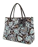 Belvah Quilted Floral Large Tote Bag