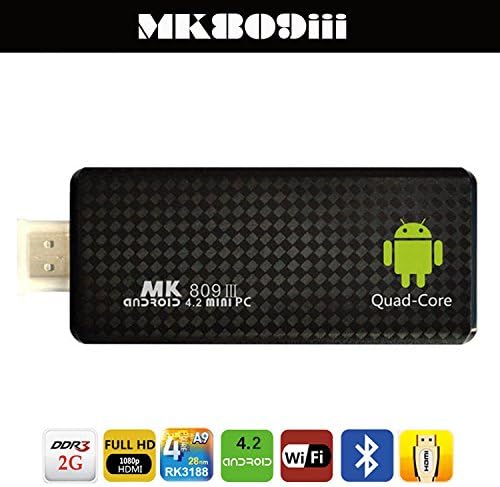 Emarket MK809III Mini PC 4.2.2 Android TV Box Dongle Network Player RK3188 Quad core Cortex A9 Stick Box 1.6GHZ 2G RAM 8G ROM WIFI