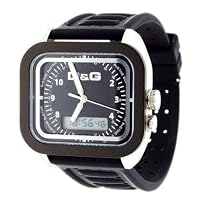 Dolce Gabbana - DW0299 - Montre Homme - Quartz Analogique et Digitale - Multifonctions - Bracelet en Caoutchouc Noir