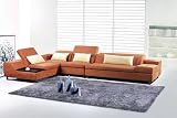 New 3pc Contemporary Fabric Sectional Sofa #AM-L316-B-BROWN