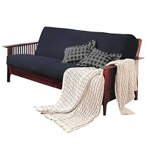 Brushed Cotton Twill Futon Cover in Navy