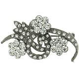 Vintage White Flower Vine Brooches & Pins