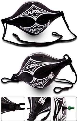 Young Star Double End Boxing Speed Ball Sporting Focus Training Kick Punching Bags MMA (Black)