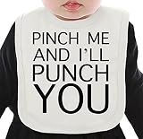 Pinch Me And I'll Punch You Funny Slogan ネクタイを有する有機ビブ Medium