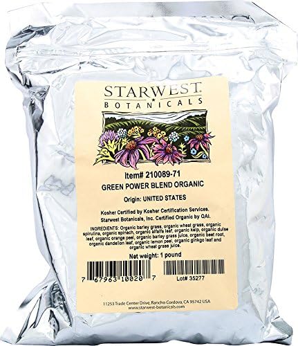 Organic Green Power Blend, Starwest Botanicals, 1 Lbs