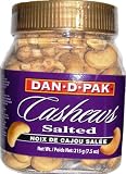 Review Dan-D-Pak  / Dan-D-Pak Jumbo Premium Cashews Salted, 7.5-Ounce. Plastic Jar (Pack of 4)