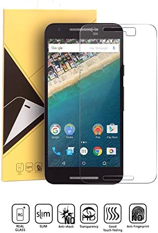 SuDan Nexus 5X Screen Protector, LG (Google) Nexus 5X Tempered Glass Screen Protector , 99% Clarity, 0.26mm, 9H Hardness, Bubble Free, Glass Screen Protector for Nexus 5X (1Pack)