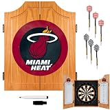 Miami Heat NBA Wood Dart Cabinet Set
