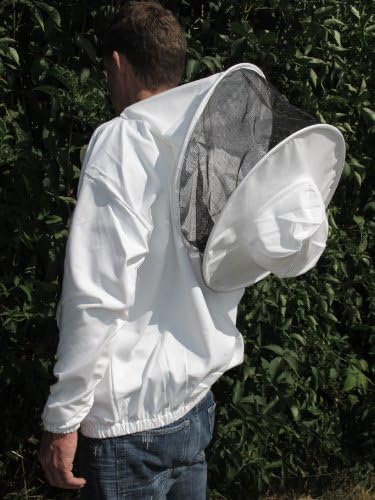 Beekeepers Bee Smock With Removable Round Hat Veil - LARGE