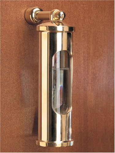 Buy E.S. Sorensen Stormglass Weather Change Predictor & Mounting Hook Bundle (Brass) by Weems & Plath