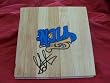 Peja Stojakovic Autographed New Orleans Hornets Logo Floorboard, Proof Photo of Peja Signing for Us.