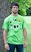Angry Birds Pig Face Bright Green Graphic T Shirt