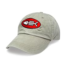 Fish Bone Hat 'Fishbones' Low Profile Embroidered Cotton Deluxe Angler Cap