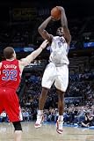 Los Angeles Clippers v Oklahoma City Thunder, Oklahoma City, OK - February 22: Serge Ibaka and Blak Photographic Poster Print by Layne Murdoch, 12x18