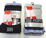 Calvin Cotton Assorted Check & Plain Mens BOXERS * Boxer Shorts * Trunks (6 pack) - 6 Sizes