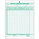 Weekly Expense Envelope Organizer Refill, 8-1/2x11, 20/Pack TOP1242