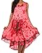 Sakkas Butterfly Tie Dye Tank Sheath Caftan Mid Length Cotton Dress