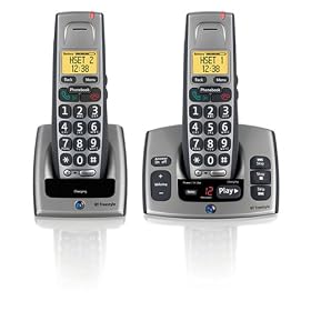 BT Freestyle 750 Twin DECT TAM Telephone - Titanium Grey