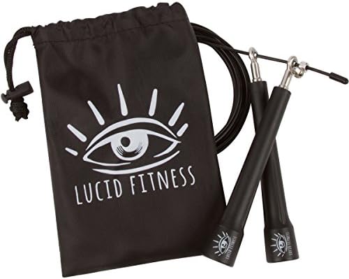 Speed Jump Rope With Fast Metal Bearings for Unmatched Speed - The Jump Rope You Want for Crossfit Training, MMA, Boxing, Weight Lifting, Strength Training at Home or at the Gym- WOD Anywhere- Comes With Custom Carry Bag! (Black)