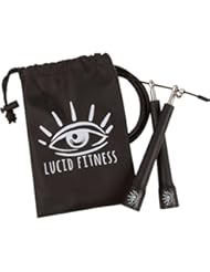Sports: Speed Jump Rope With Fast Metal Bearings for Unmatched Speed - The Jump Rope You Want for Crossfit Training, MMA, Boxing, Weight Lifting, Strength Training at Home or at the Gym- WOD Anywhere- Comes With Custom Carry Bag! (Black) - Lucid Fitness