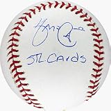 Yadier Molina Autographed MLB Baseball with STL Cards Inscription