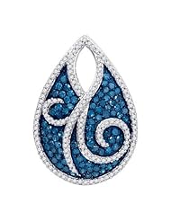 1.05CTW BLUE DIAMOND FASHION PENDANT
