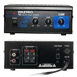 Pyle Home PCA2 Mini 2 x 40-Watt Stereo Power Amplifier