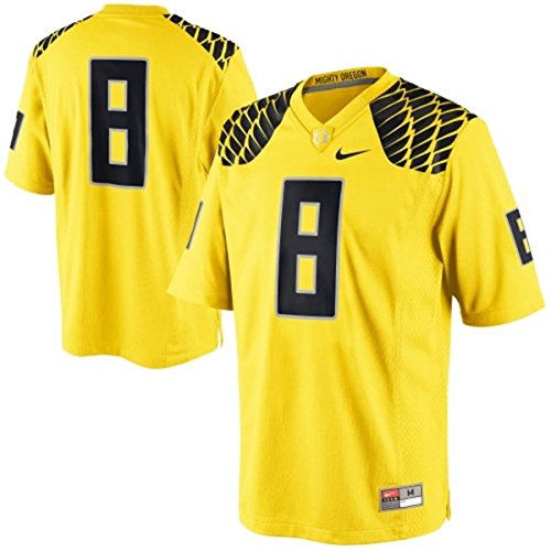 Oregon Ducks #8 Yellow Youth Replica Football Jersey