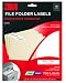3M Permanent Adhesive File Folder Labels, 0.6 x 3.4 Inches, White, Laser/Inkjet, 750 labels per pack (3300-H)