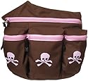 DIAPER DIVA 800S - BROWN/PINK SKULL& CROSS BONES BAG