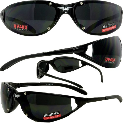 TERMINATOR SUNGLASSES BLACK FRAME UV400 EYWEAR SMOKE LENSES