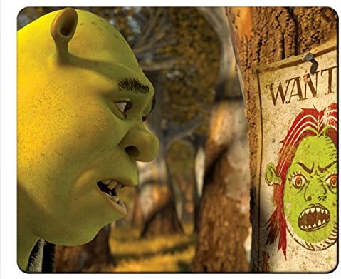 Mouse Pads,Black Buttom With Natural rubber,Precision Fabric,Designed With Hot And Popular Images For The Mouse Pads_Shrek Forever After Movie A4