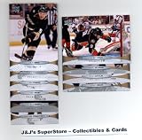 2011 12 Upper Deck Anaheim Ducks Veteran Team Set In Protective Storage Album- 10 NHL Trading Cards Including Cam Fowler, Selanne, Getzlaf, Jonas Hiller, Corey Perry, George Parros and More!