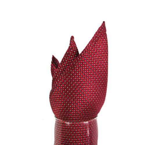 Men's - Red - Yellow - Silk Woven Pocket Square