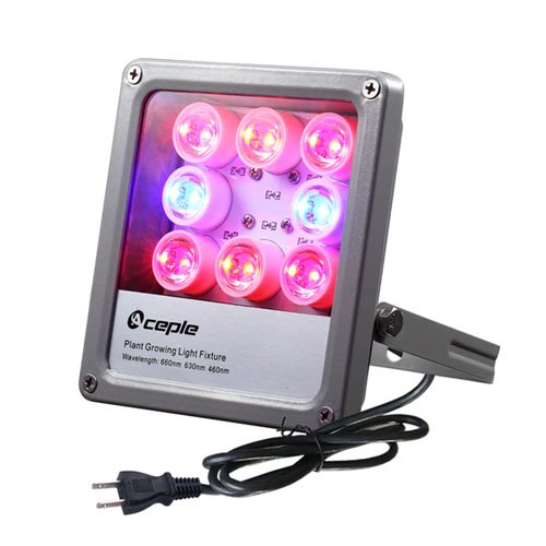 LED Plant Grow Light 16W Red Blue White Lights for Garden Greenhouse, Hydroponics, Indoor Cultivation (US Plug Flood Light, Pink)