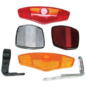  Sunlite 4 Piece Bicycle Reflector Set with Brackets