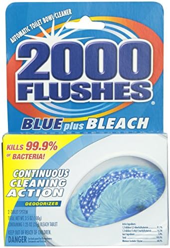 2000 Flushes Blue Plus Bleach, 3.5 oz