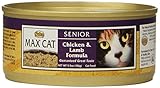 UPC 079105348102 product image for Max Cat Senior Chicken and Lamb Formula Cat Food Cans, 5-1/2-Ounce, 24 pack cans | upcitemdb.com