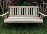 MISSION Amish Heavy Duty 700 Lb 4ft. Treated Porch Swing With Cupholders - Made in USA