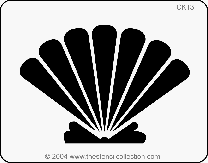 The Stencil Collection Sea Shell Embossing Brass 