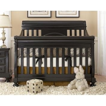 Summer's Evening Sleigh Crib in Antique Black,Creations Baby,CBJ1088