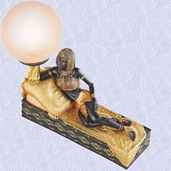 Cleopatra Light Egyptian Lamp Sculpture