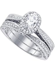1.45CTW-DIA 0.75CT-OVAL BRIDAL SET