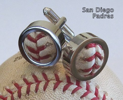 San Diego Padres Game Used Baseball Cufflinks