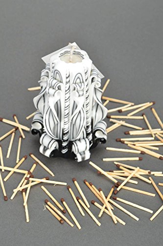 Homemade-Carved-Candle-Black-And-White