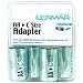 LENMAR PROAA2C C-SIZE ADAPTER FOR AA BATTERIES